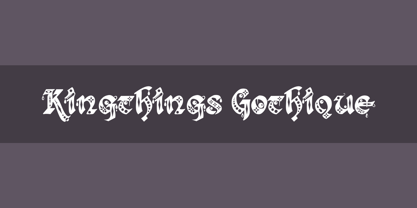 Пример шрифта Kingthings Gothique Regular